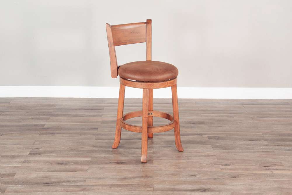 Sunny Designs - Sedona -  Counter Swivel Barstool, Cushion Seat & Back (Set of 2) - 1646RO-B24 veiw 2
