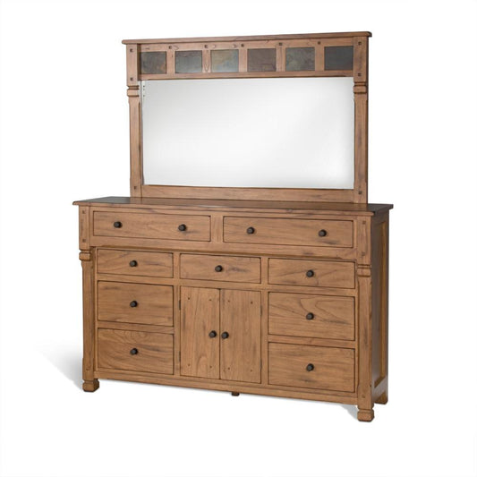 Sunny Designs - Sedona Dresser & Mirror Set in Light Brown - 2322RO-D_M veiw 1