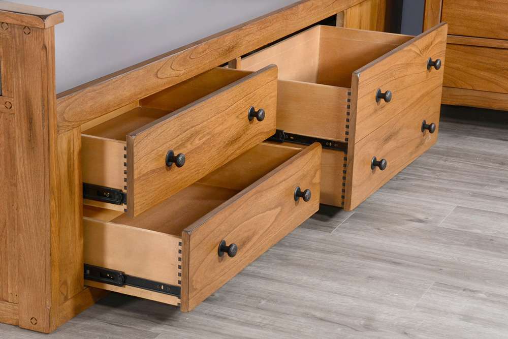 Sunny Designs - Sedona -  Eastern King Storage Bed with Slate - 2334RO-SEK veiw 3