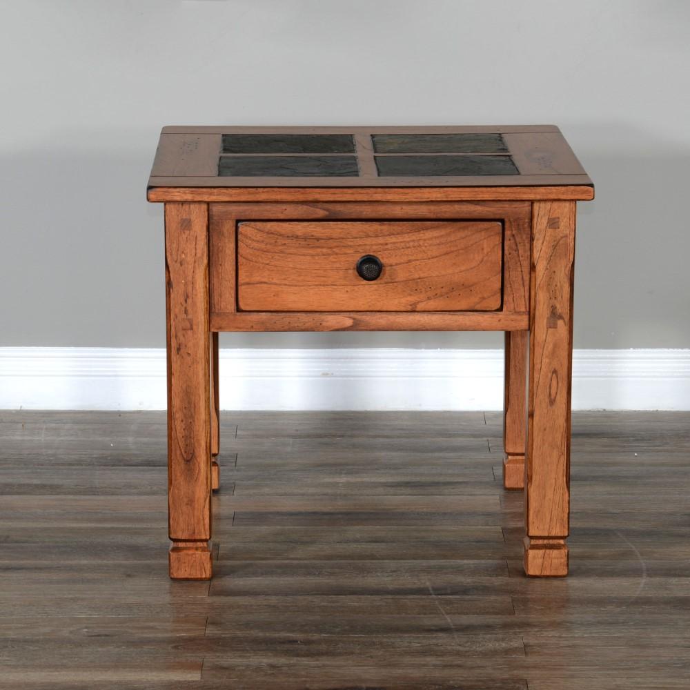 Sunny Designs - Sedona End Table - Light Brown - 3143RO2-E veiw 2