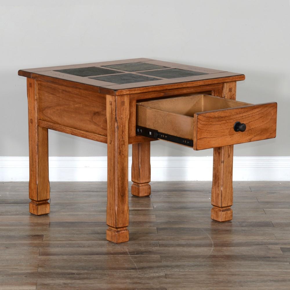 Sunny Designs - Sedona End Table - Light Brown - 3143RO2-E veiw 3