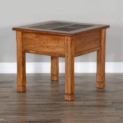 Sunny Designs - Sedona End Table - Light Brown - 3143RO2-E veiw 6