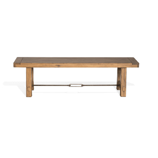 Sunny Designs - Sierra Dry Leaf Bench in Light Brown - 1615DL veiw 2