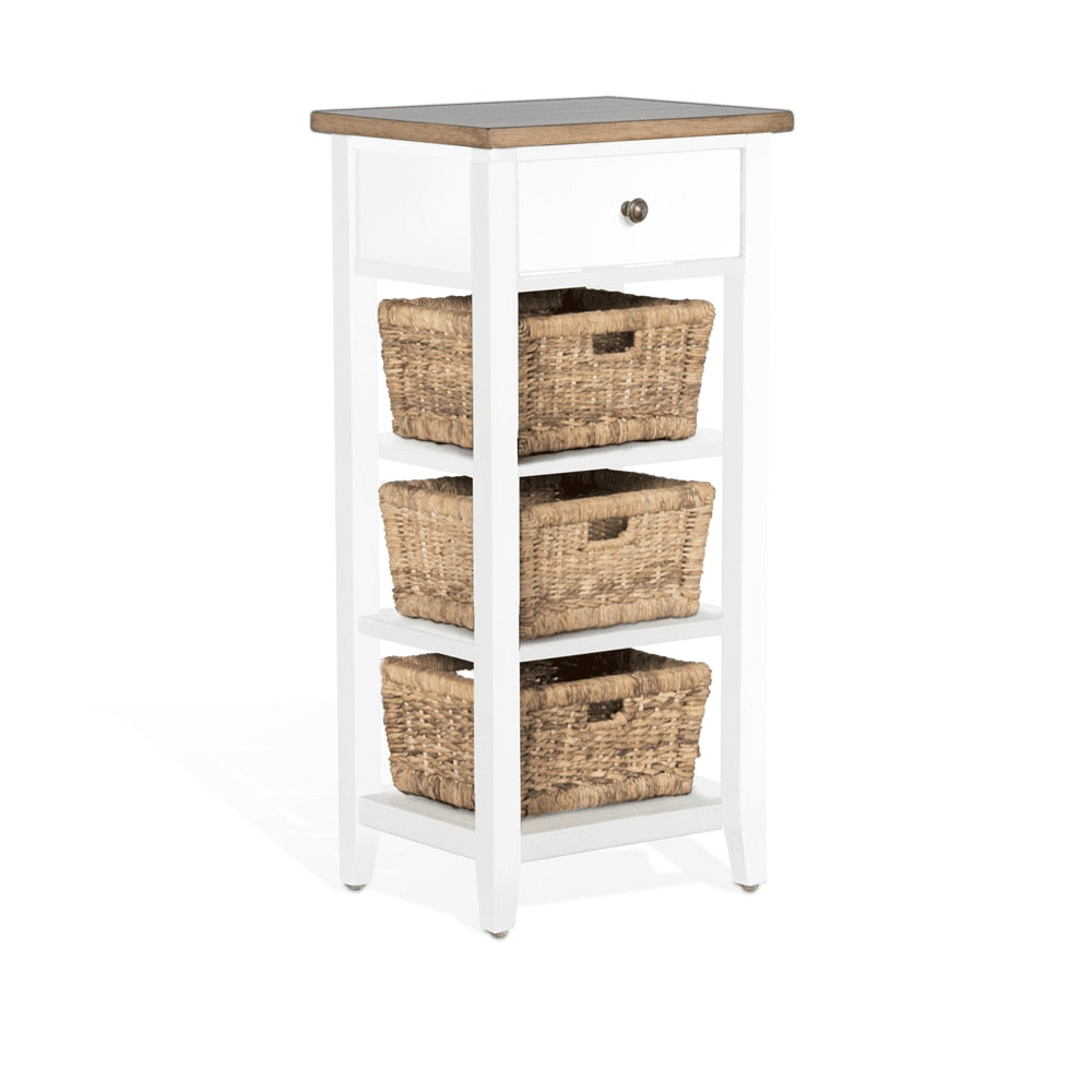 Sunny Designs - Storage Rack in White & Medium Brown - 2012WN veiw 1