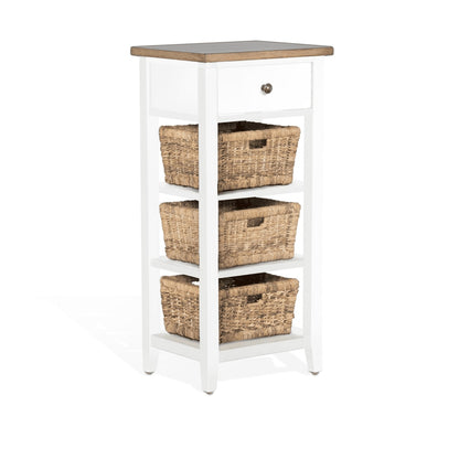 Sunny Designs - Storage Rack in White & Medium Brown - 2012WN veiw 1