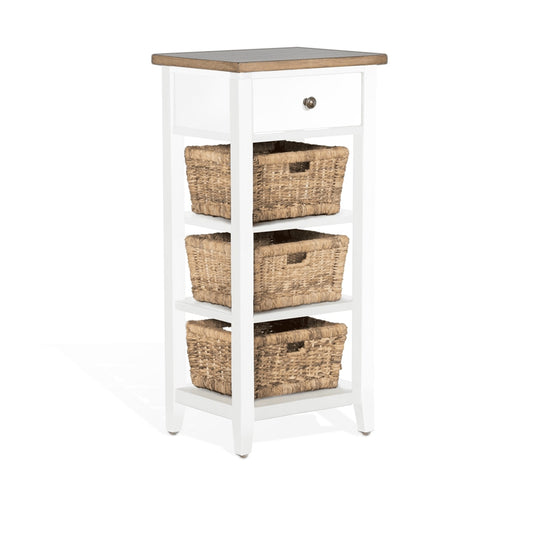 Sunny Designs - Storage Rack in White & Medium Brown - 2012WN veiw 1