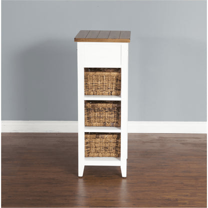 Sunny Designs - Storage Rack in White & Medium Brown - 2012WN veiw 2