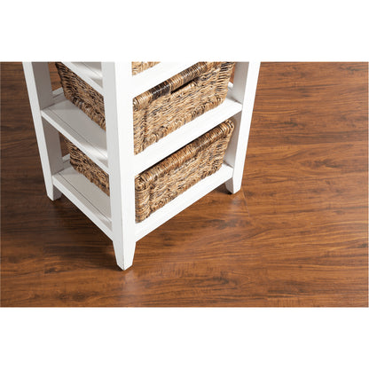 Sunny Designs - Storage Rack in White & Medium Brown - 2012WN veiw 3