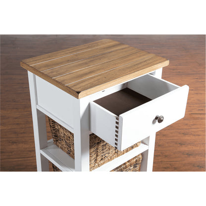 Sunny Designs - Storage Rack in White & Medium Brown - 2012WN veiw 4