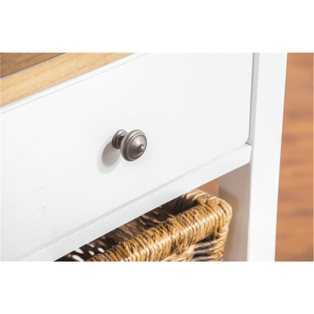 Sunny Designs - Storage Rack in White & Medium Brown - 2012WN veiw 5