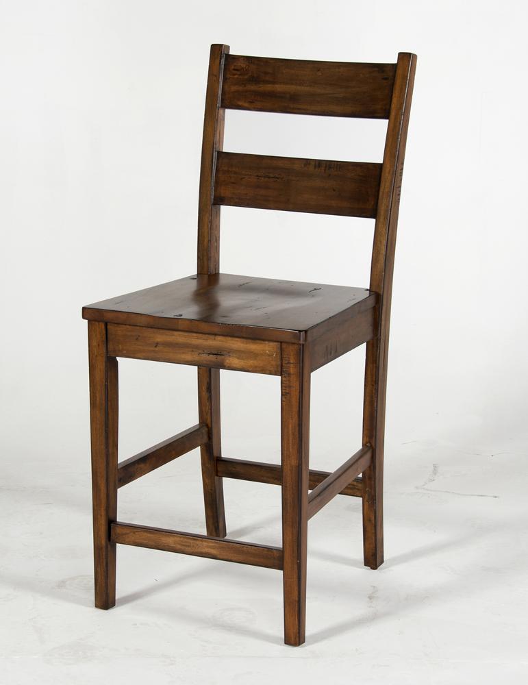 Sunny Designs - 24inH Ladderback Barstool with Wood Seat (Set of 2) - 1508VM-24 veiw 1