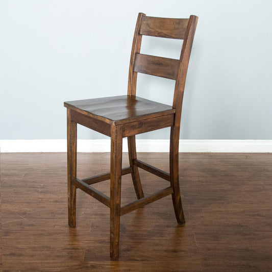 Sunny Designs - 30inH Ladderback Barstool with Wood Seat (Set of 2) - 1508VM-30 veiw 1