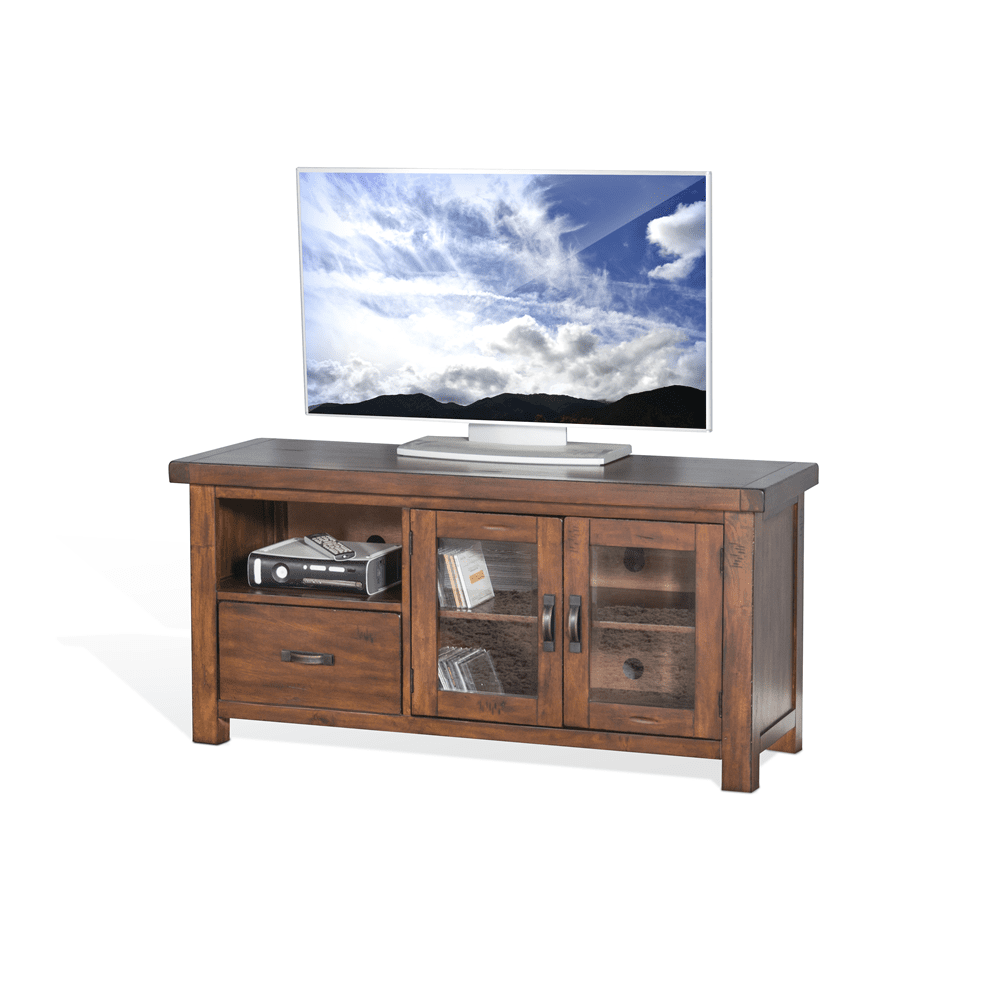 Sunny Designs - Tuscany 54in TV Console in Medium Brown - 3609VM-54 veiw 2