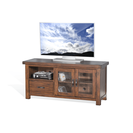 Sunny Designs - Tuscany 54in TV Console in Medium Brown - 3609VM-54 veiw 2