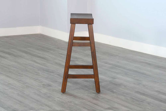 Sunny Designs - Tuscany -  Bar Saddle Seat Stool, Wood Seat (Set of 2) - 1768VM-30 veiw 2