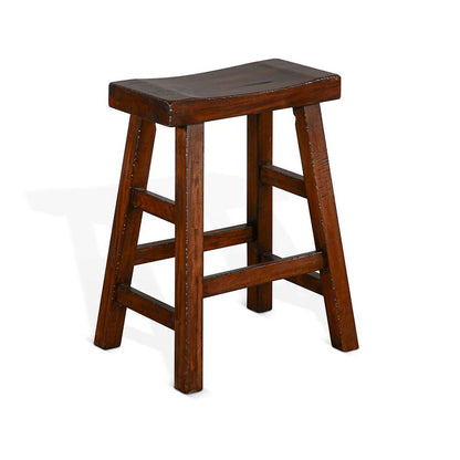 Sunny Designs - Tuscany -  Counter Saddle Seat Stool, Wood Seat (Set of 2) - 1768VM-24 veiw 1