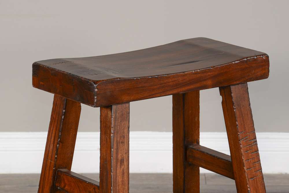 Sunny Designs - Tuscany -  Counter Saddle Seat Stool, Wood Seat (Set of 2) - 1768VM-24 veiw 2