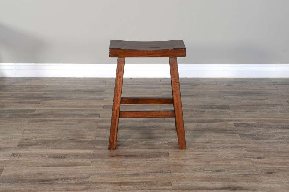 Sunny Designs - Tuscany -  Counter Saddle Seat Stool, Wood Seat (Set of 2) - 1768VM-24 veiw 3