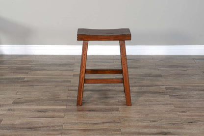 Sunny Designs - Tuscany -  Counter Saddle Seat Stool, Wood Seat (Set of 2) - 1768VM-24 veiw 3