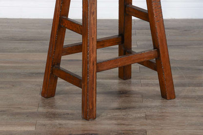 Sunny Designs - Tuscany -  Counter Saddle Seat Stool, Wood Seat (Set of 2) - 1768VM-24 veiw 4