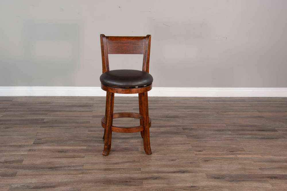 Sunny Designs - Tuscany -  Counter Swivel Barstool, Cushion Seat & Back (Set of 2) - 1646VM-B24 veiw 3