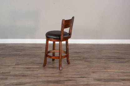 Sunny Designs - Tuscany -  Counter Swivel Barstool, Cushion Seat & Back (Set of 2) - 1646VM-B24 veiw 4