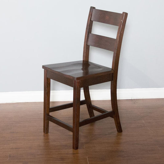 Sunny Designs - 24inH Ladderback Barstool with Wood Seat (Set of 2) - 1508RM-24_CLOSEOUT veiw 1