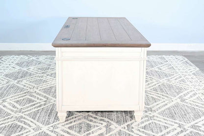 Sunny Designs -  White Desk with Drawers - 2846MB-D veiw 3