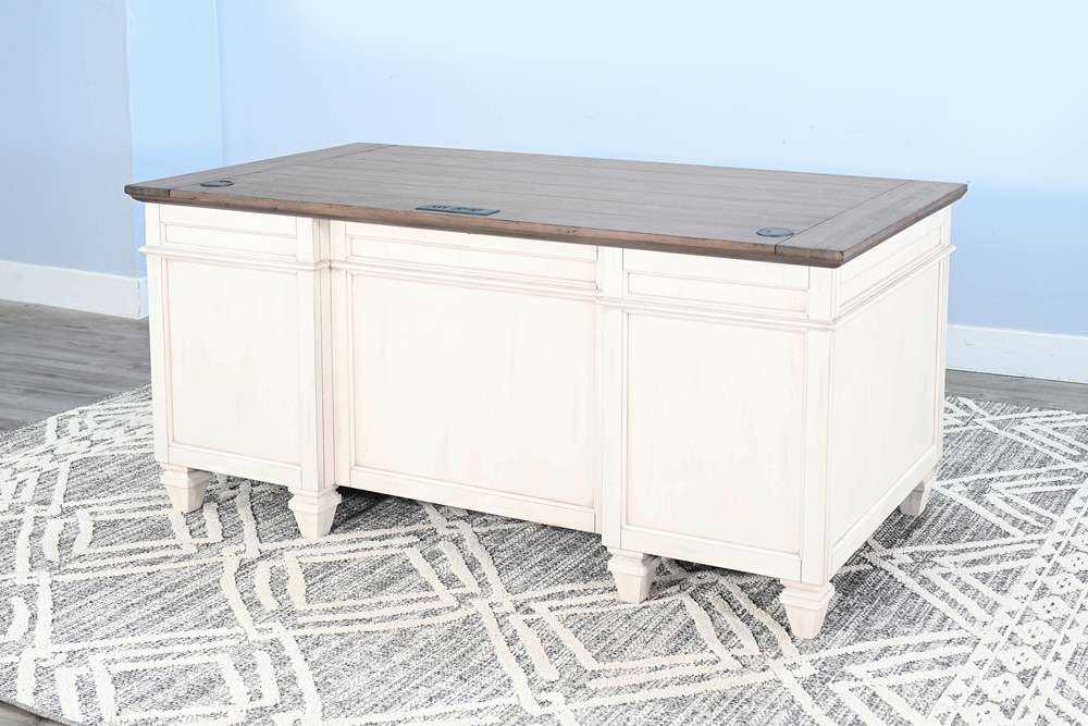 Sunny Designs -  White Desk with Drawers - 2846MB-D veiw 4