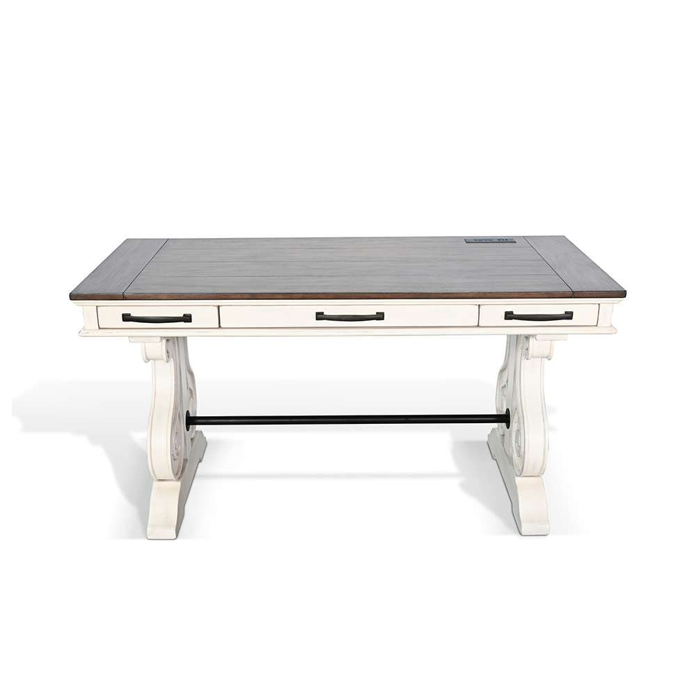 Sunny Designs -  White Desk with Power Strip - 2847MB veiw 1