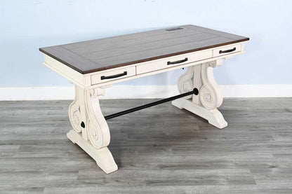 Sunny Designs -  White Desk with Power Strip - 2847MB veiw 2