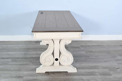 Sunny Designs -  White Desk with Power Strip - 2847MB veiw 3