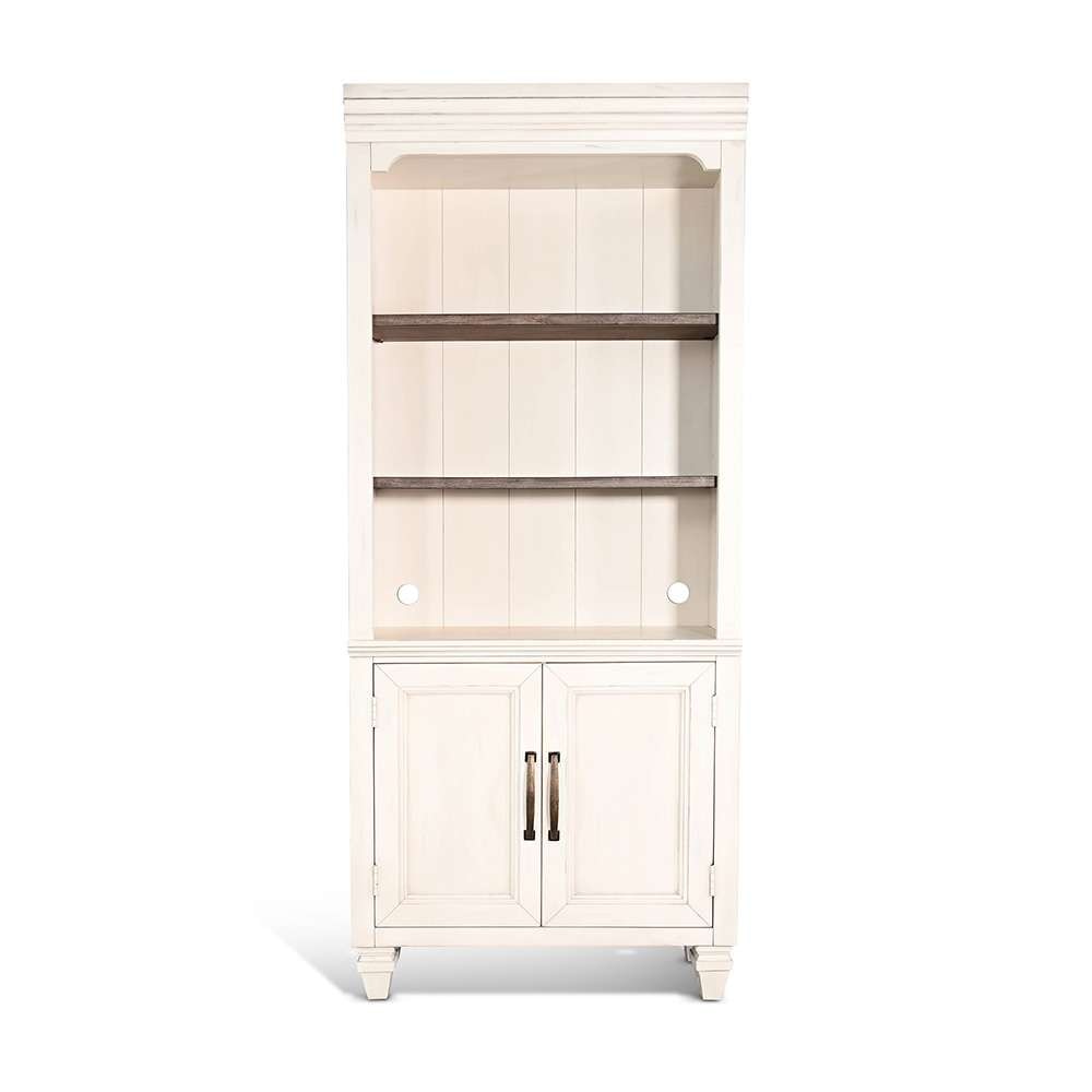 Sunny Designs -  white Two-Tone Wood Bookcase - 2846MB-BD veiw 1