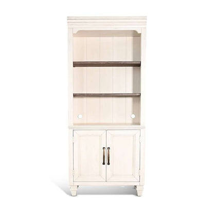 Sunny Designs -  white Two-Tone Wood Bookcase - 2846MB-BD veiw 1