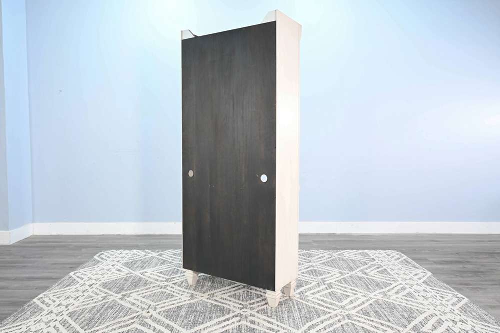 Sunny Designs -  white Two-Tone Wood Bookcase - 2846MB-BD veiw 3