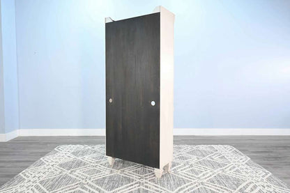 Sunny Designs -  white Two-Tone Wood Bookcase - 2846MB-BD veiw 3