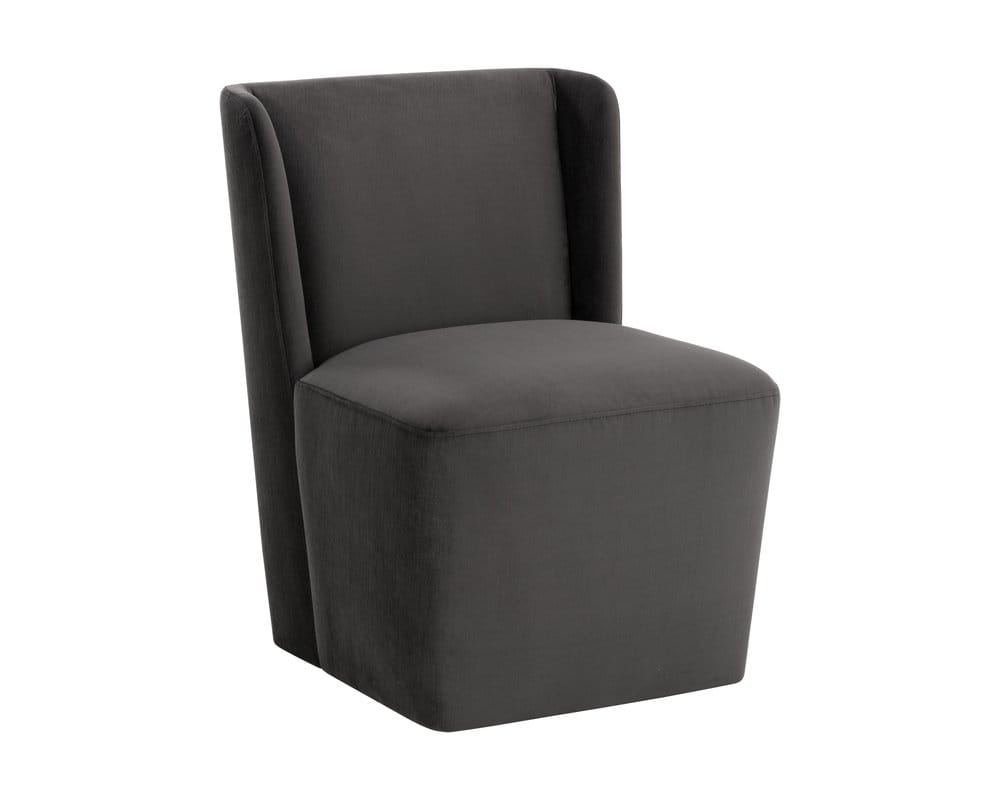Sunpan - 5West Amita Wheeled Dining Chair - Piccolo Pebble - 109899 view 1