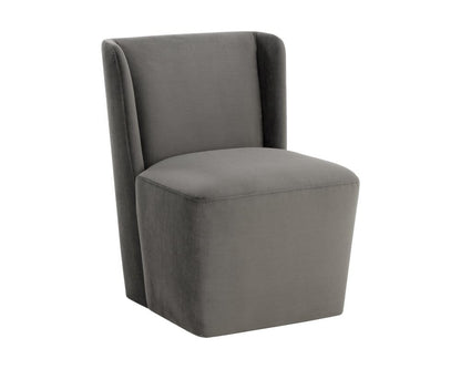 Sunpan - 5West Amita Wheeled Dining Chair - Piccolo Pebble - 109899 view 2