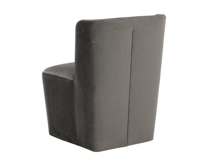 Sunpan - 5West Amita Wheeled Dining Chair - Piccolo Pebble - 109899 view 5