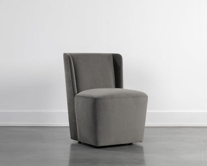 Sunpan - 5West Amita Wheeled Dining Chair - Piccolo Pebble - 109899 view 6