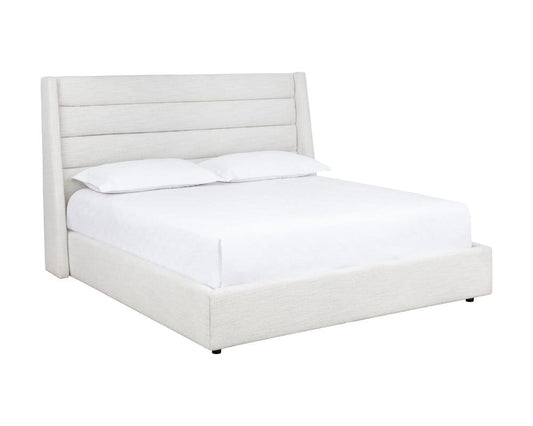 Sunpan - 5West Emmit Bed King - Merino Pearl - 110096 view 1