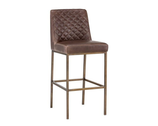 Sunpan - 5West Leighland Barstool - Havana Dark Brown - 104903 view 1