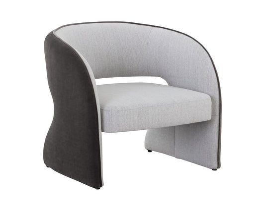 Sunpan - 5West Rosalia Lounge Chair - Mina Light Grey / Meg Ash - 109584_CLOSEOUT view 1
