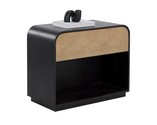 Sunpan - Algarve Nightstand - Black / Champagne Gold - 111016_CLOSEOUT view 1