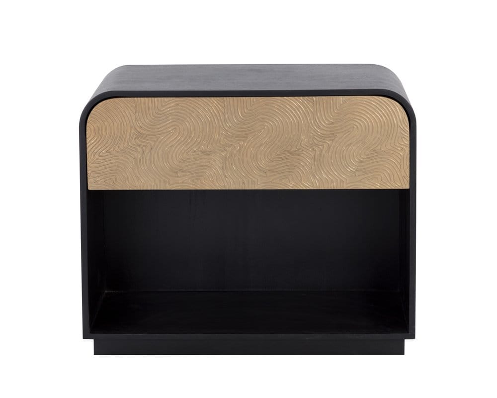 Sunpan - Algarve Nightstand - Black / Champagne Gold - 111016_CLOSEOUT view 4