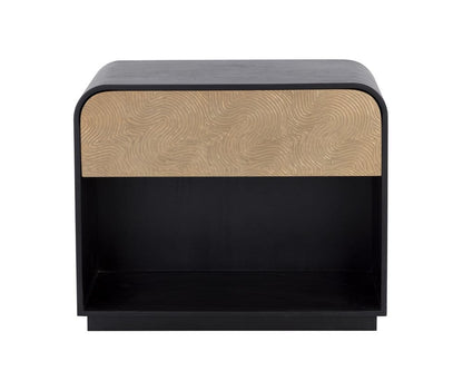 Sunpan - Algarve Nightstand - Black / Champagne Gold - 111016_CLOSEOUT view 4