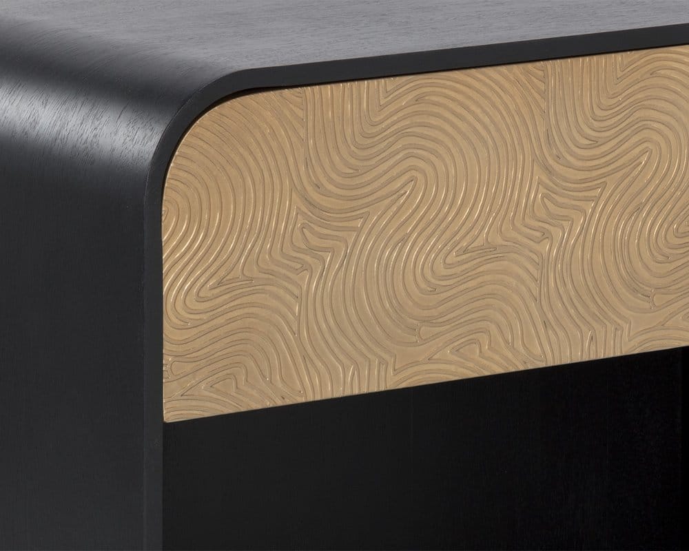 Sunpan - Algarve Nightstand - Black / Champagne Gold - 111016_CLOSEOUT view 7