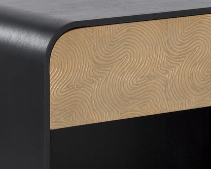 Sunpan - Algarve Nightstand - Black / Champagne Gold - 111016_CLOSEOUT view 7