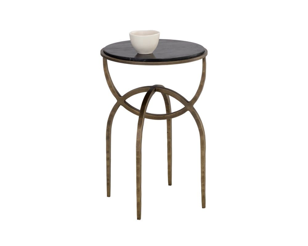 Sunpan - Alicent End Table - Black Marble - 110190 view 1