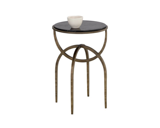 Sunpan - Alicent End Table - Black Marble - 110190 view 1